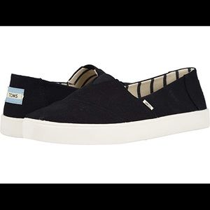 Toms Shoes Black Heritage Canvas Cupsole